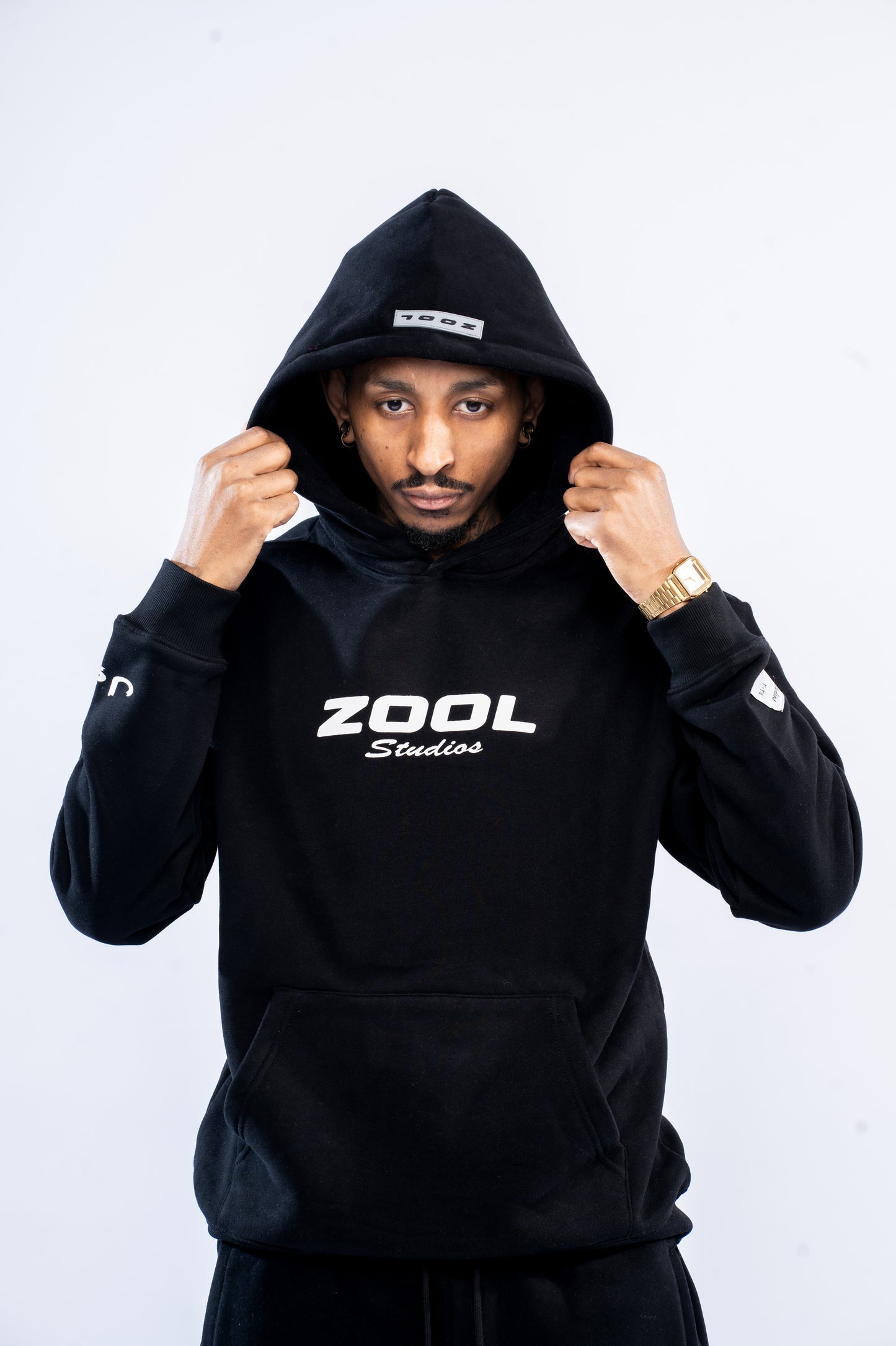 هودي كبير الحجم | أسود